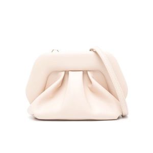 Ivory Themoirè Gea Ruched Detail Clutch Bag